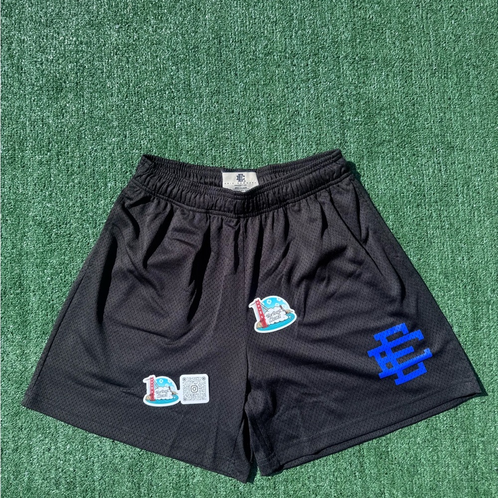 Eric Emanuel Black and Blue Athletic Shorts